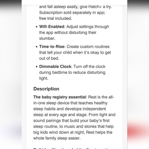 Hatch Rest 2nd Gen All-in-One Smart Sleep Machine, Nightlight, & Sound Machine - Picture 10 of 16